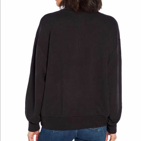 Three Dots Ladies Quarter Zip Pullover, Black - Picture 4 of 4